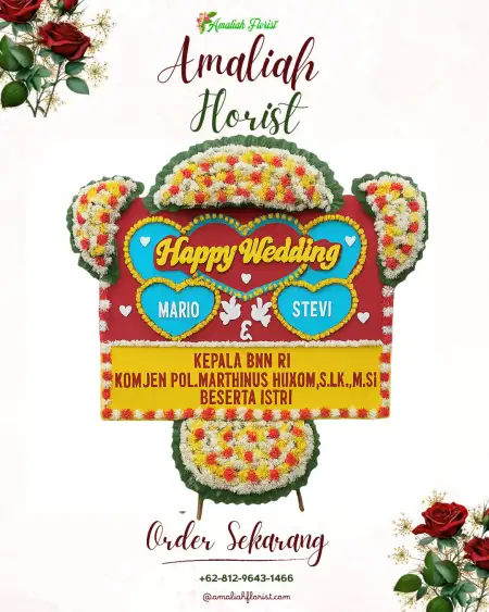 Papan Bunga Pernikahan Suci Kaler